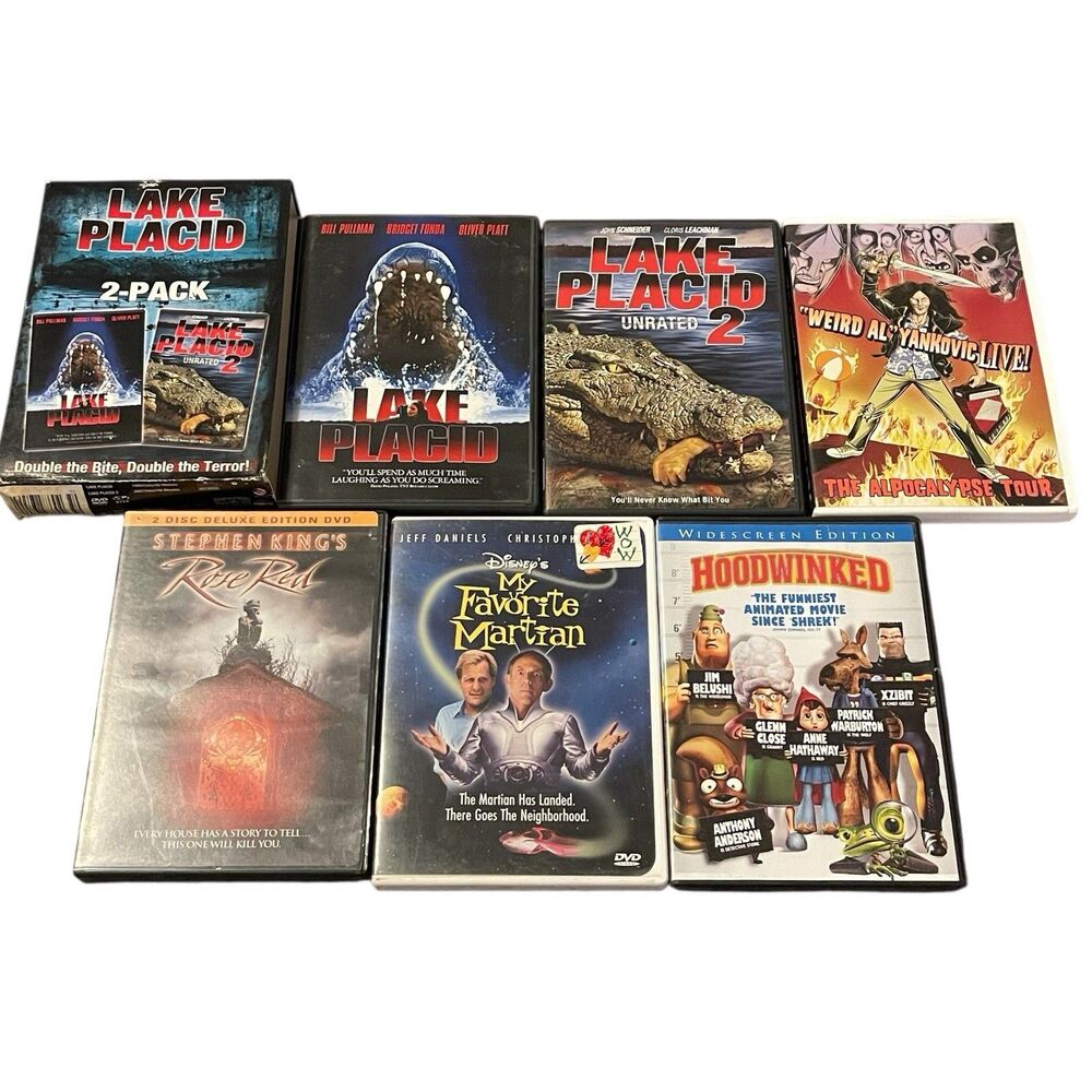 Lot 6 OOP Rate HTF DVDs Lake Placid 2 Pack My Favorite Martian Rose Red Weird Al